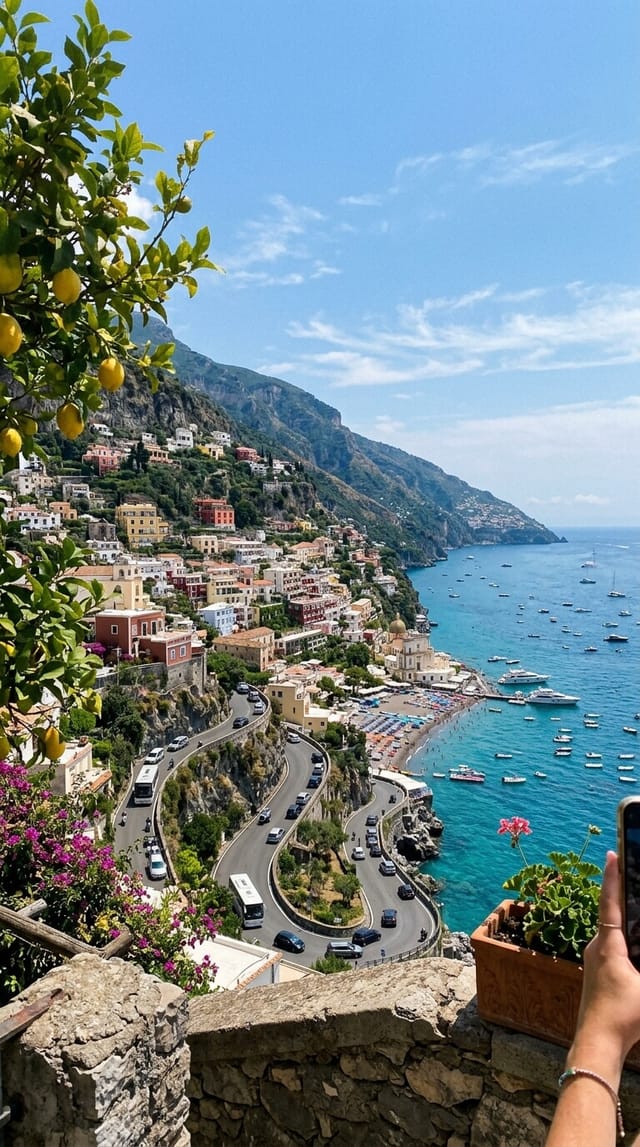 Amalfi Coast original photo before transformation