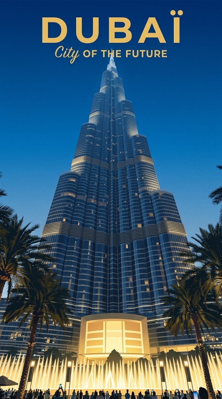 Dubai travel poster