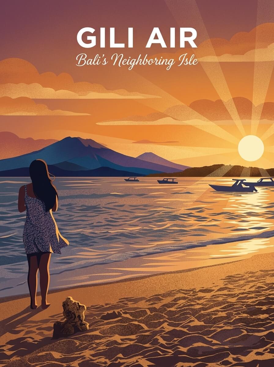 Gili Air travel poster