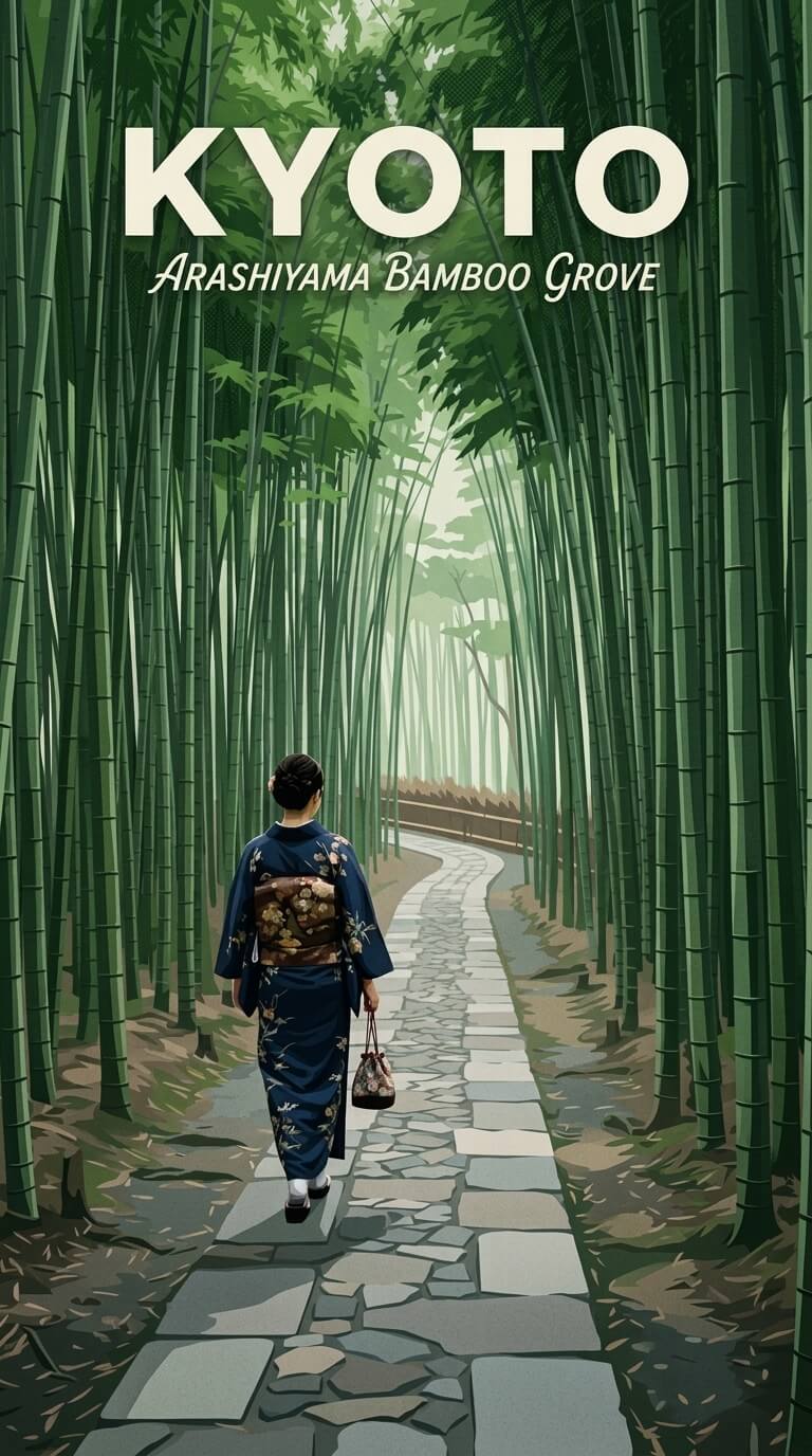Kyoto travel poster