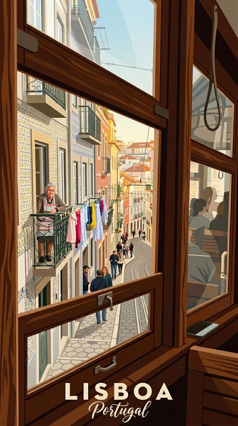 Lisbon travel poster