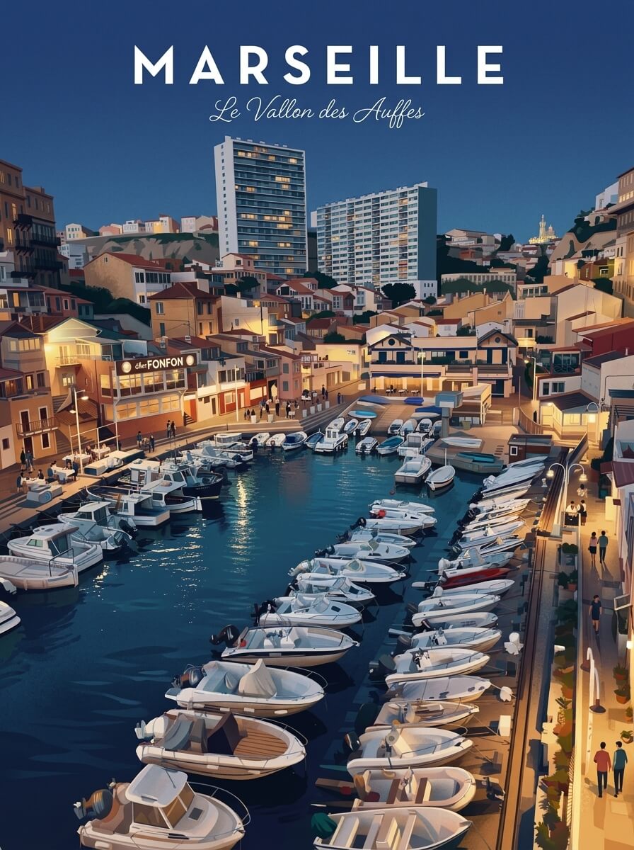 Marseille travel poster