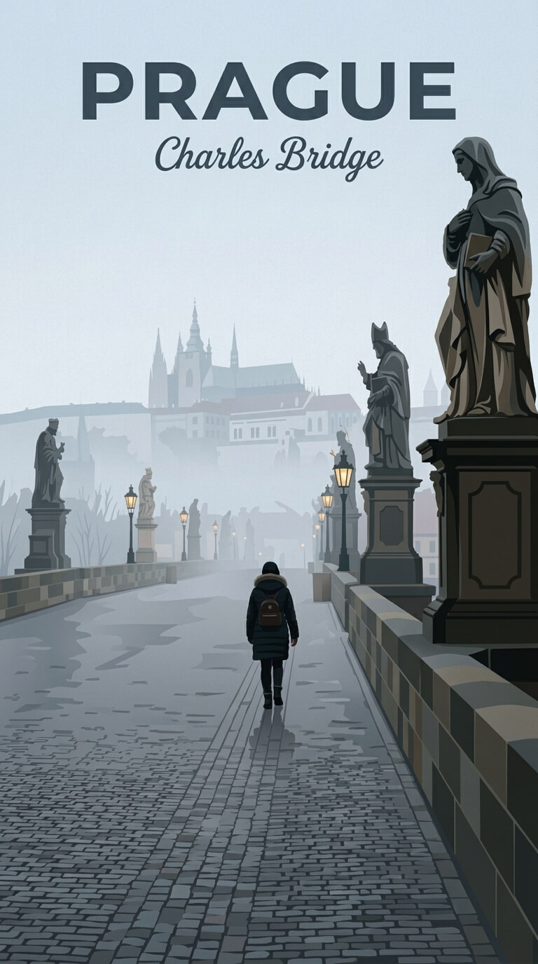 Prague travel poster