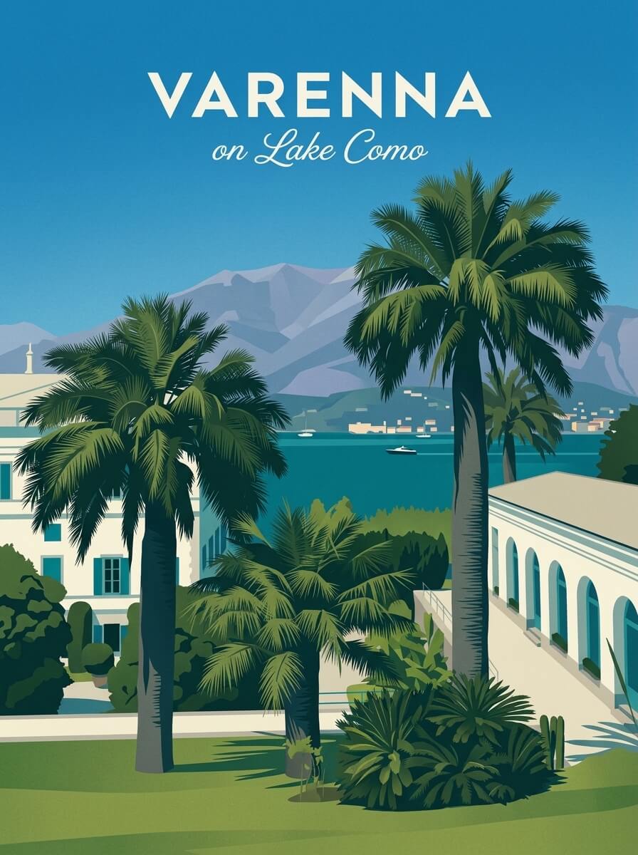 Varenna travel poster